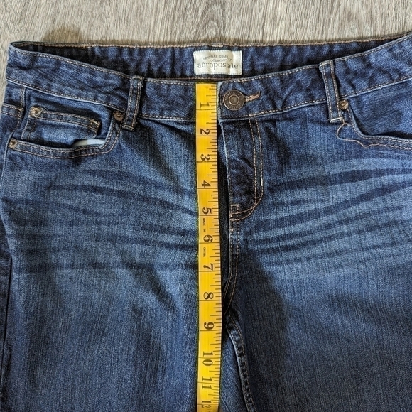 Woman's Aeropostale Bayla Skinny Fit Dark Wash Denim Jeans- Size 13/14 Long - Picture 4 of 7